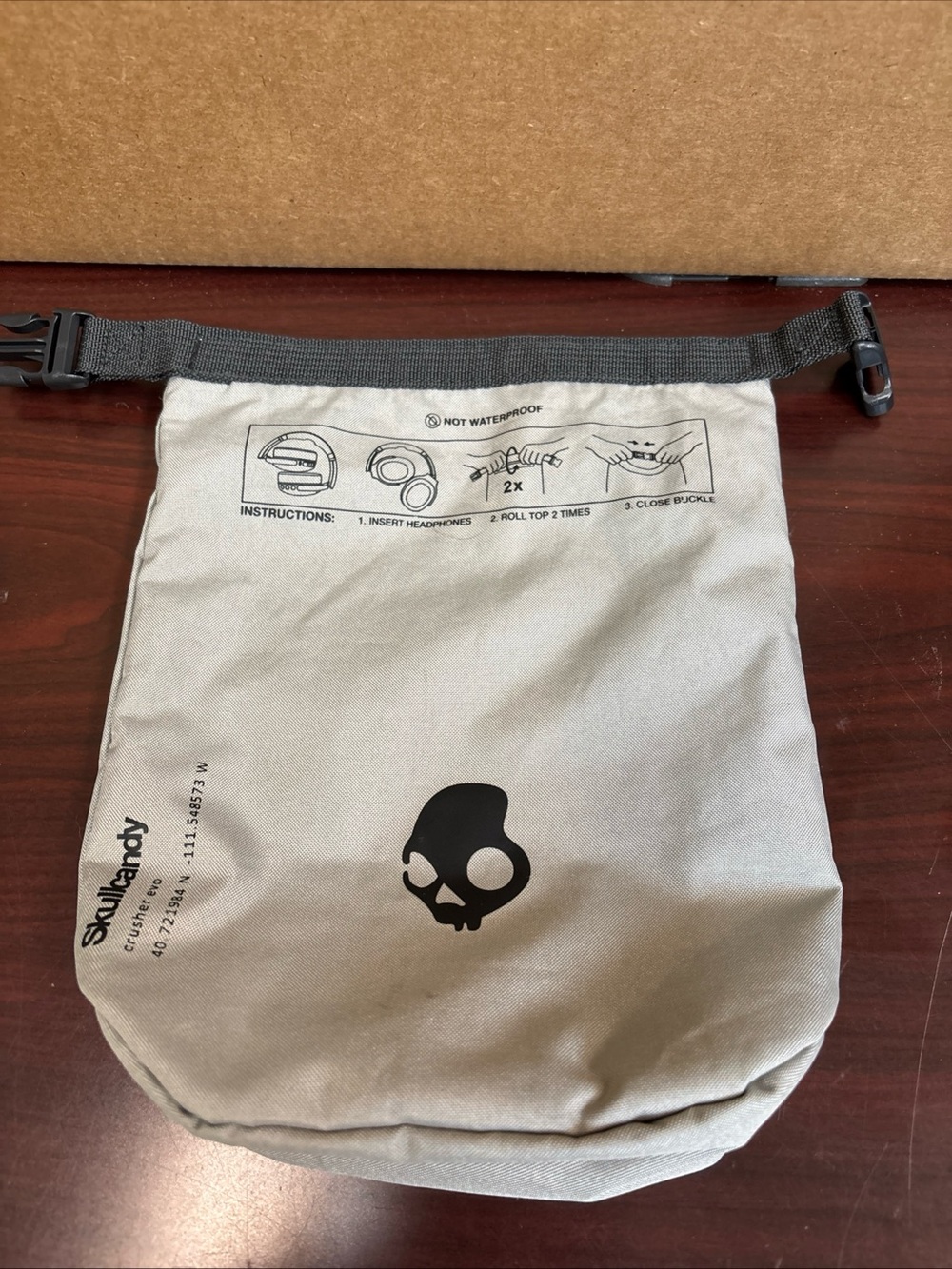 SKULLCANDY CRUSHER ANC2 WIRELESS HEADPHONES LINED SOFT CASE CARRY BAG ONLY GRAY